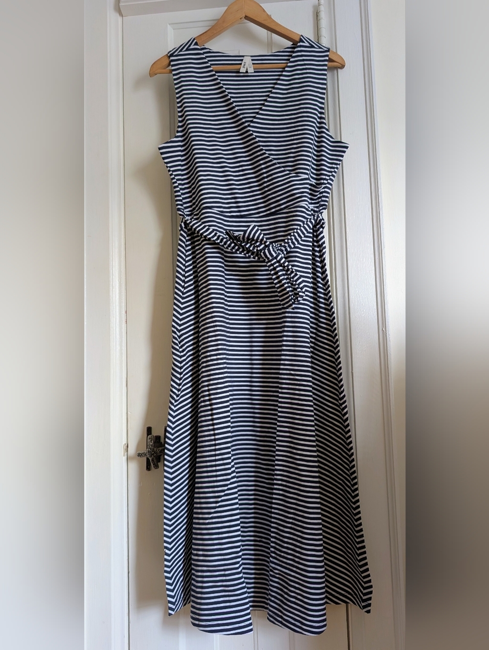 Breton Stripe Midi Fit & Flair Dress